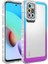 Xiaomi Redmi 10 Uyumlu Kılıf Simli ve Renk Geçiş Tasarımlı Lens Korumalı Park Kapak, Mavi-Mor 1