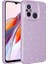 Xiaomi Redmi 12C Uyumlu Kılıf Kamera Korumalı Simli Lüks Koton Kapak, Lila 1