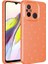 Xiaomi Redmi 12C Uyumlu Kılıf Kamera Korumalı Simli Lüks Koton Kapak, Turuncu 1