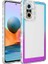 Xiaomi Redmi Note 10 Pro Uyumlu Kılıf Simli ve Renk Geçiş Tasarımlı Lens Korumalı Park Kapak, Mavi-Mor 1