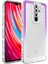 Xiaomi Redmi Note 8 Pro Uyumlu Kılıf Simli ve Renk Geçiş Tasarımlı Lens Korumalı Park Kapak, Mor-Beyaz 1