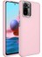 Xiaomi Redmi Note 10 Uyumlu Kılıf Metal Çerçeve ve Buton Tasarımlı Silikon Luna Kapak, Pembe 1