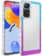 Xiaomi Redmi Note 11 Global Uyumlu Kılıf Simli ve Renk Geçiş Tasarımlı Lens Korumalı Park Kapak, Mavi-Mor 1