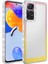 Xiaomi Redmi Note 11 Global Uyumlu Kılıf Simli ve Renk Geçiş Tasarımlı Lens Korumalı Park Kapak, Pembe-Sarı 1