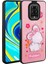 Xiaomi Redmi Note 9 Pro Uyumlu Kılıf Parlayan Kabartmalı Ikonik Figürlü Amas Silikon Kapak, Pembe 1