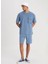 Regular Fit Indigo Erkek Sweat Şort L241671TF 1