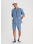 Regular Fit Indigo Erkek Sweat Şort L241671TF 2