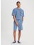 Regular Fit Indigo Erkek Sweat Şort L241671TF 3