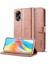 Tutucu Kart Yuvaları ile Oppo A78 4g Için Kılıf Cüzdan Buzağı Doku Flip Case (Yurt Dışından) 1