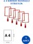 5 Adet Kırmızı A4 Mandallı Fiyat Etiketi 2
