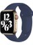 Apple Watch 3 4 5 6 7 8 9 Se Uyumlu 38-40-41MM Klasik Silikon Kordon 3'lü Set Lacivert, Pembe, Turuncu 2