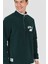 CORNING Yeşil Yarım Fermuarlı Nakışlı Polar Standard Fit Erkek Sweatshirt 2