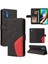 Motorola Moto G9 Artı Iki Renkli Dikiş Pu Deri Flip Folio Için Kılıf (Yurt Dışından) 1