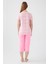 8570 Sweet Pink Tiny Kadın Kapri Pijama Takım 3
