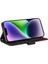 IPhone 15 Artı Kickstand Koruyucu Pu Deri Flip Folio Kılıf (Yurt Dışından) 3