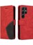 Samsung Galaxy S24 Ultra Iki Renkli Dikiş Pu Deri Flip Case (Yurt Dışından) 1