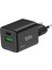 BX2P30G Gan Pd 30W Type-C ve Usb-A Qc 18W Çift Portlu Akım Korumalı Mini Hızlı Şarj Cihazı Siyah 1