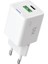 BX2P30G Gan Pd 30W Type-C ve Usb-A Qc 18W Çift Portlu Akım Korumalı Mini Hızlı Şarj Cihazı Beyaz 2