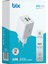 BX2P30G Gan Pd 30W Type-C ve Usb-A Qc 18W Çift Portlu Akım Korumalı Mini Hızlı Şarj Cihazı Beyaz 8