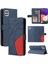 Samsung Galaxy A22 5g Iki Renkli Dikiş Pu Deri Flip Folio (Yurt Dışından) 1