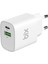 BX2P38 Çift Portlu 20W PD Typ-C + USB-A 18W QC Girişli Hızlı Şarj Adaptörü 1