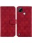 Realme C21 Çift 8 Kabartmalı Cüzdan Kapak Kickstand Pu Kart Için Telefon Kılıfı (Yurt Dışından) 1