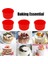 4 Inç Fırın Tavası Silikon Pişirme Kalıbı Bakeware Pan Kırmızı, 6'lı Set (Yurt Dışından) 5