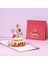 Çift Katmanlı Pasta Tasarımlı 3D -Up Doğum Günü Kartı, Aile, Arkadaşlar, Çocuklar, Kadınlar Için Zarflı Doğum Günü Kartları (Kırmızı) (Yurt Dışından) 3