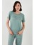 Yumuşak Dokulu Bisiklet Yaka Pijama Takımı Bayan Pijama Takımı 6097605 3