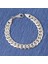 925 Ayar Gümüş 10 x 13 mm Sade Zincir Bileklik 2