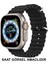 Apple Watch Ocean Siyah Renk Silikon Kordon – 1-9, SE, 42-49mm, GS, DT Pro, T500 Ultra & Ultra2 Uyumlu 3