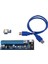 PCI-E1X - 16X Uzatma Kablosu Pcie 4pin Usb3.0 Adaptör Kartı Madencilik Için Sata Güç Kablosu (Yurt Dışından) 2