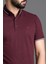 Erkek Mürdüm Basic Polo Yaka T-Shirt 2