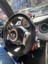 Mini Cooper 2006 Model Noktalı ve Tüylü Alkantra Kombin Direksiyon Kılıfı Açık Gri Dikiş 2