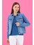 Kadın Ally Dirty Med Blue Slim Fit Jean Ceket 2