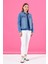 Kadın Ally Dirty Med Blue Slim Fit Jean Ceket 3