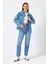 Kadın Maya Sky Blue Jean Ceket 3