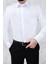 Erkek Slim Fit Uzun Kol Duble Manşet 6 Drop Beyaz Gömlek 2