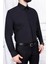 Erkek Slim Fit Uzun Kol 6 Drop Siyah Gömlek 3