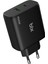 BX2P45G Gan Pd 45W Type-C ve Usb-A Qc Pps Çift Portlu Akım Korumalı Hızlı Şarj Cihazı Siyah iPhone Samsung Laptop Tablet Akıllı Saat ve Daha Fazlasıyla Uyumlu 2