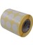 Renkli Kuşe Rulo Çap Etiketi 25MM x 25MM 2500 Adet Yan Yana 3 Lü 4