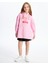 Campinas - Örme Baskı Detaylı Sweatshirt - Pembe Renk 1
