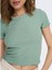 15201206 Kısa Kol Fırfırlı Kendınden Cızgılı T-Shirt 5