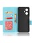 Realme C55 Yan Toka Manyetik Kart Yuvaları Tutucu Pu Deri Için Kılıf (Yurt Dışından) 4