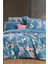 Leticia Mavi King Size (Battal Boy) %100 Pamuk Saten "300 Tc" Nevresim Takımı 1