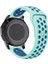 Amazfit Gtr Uyumlu Kordon Silikon Nike Delikli Spor Yumuşak Kayış, Turkuaz-Mavi 2