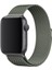 Apple Watch Uyumlu Kordon Hasır Metal Mıknatıs Kayış, Açık Gri 2