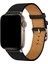 Apple Watch Uyumlu Kordon Deri Metal Tokalı Luxury Şık Kayış, Siyah 2