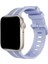 Apple Watch Uyumlu Kordon Silikon Yumuşak Spor Kayış, Lila 4