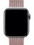 Apple Watch Uyumlu Kordon Klasik Hasır Metal Kayış, Pembe 2